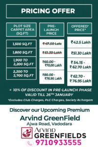 Arvind Greenfields Price List